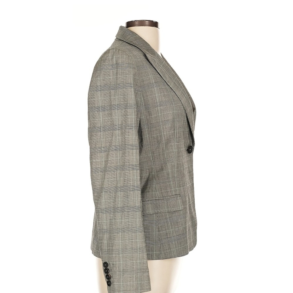 Elie Tahari Plaid Gray Blazer - Picture 3 of 7